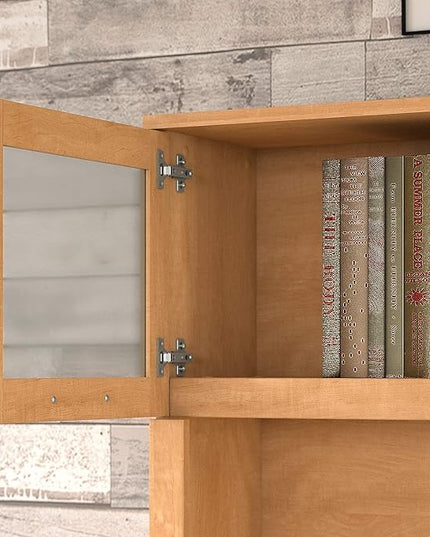 Bush Furniture Somerset Desk Hutch, 72W, Maple Cross - LeafyLoom