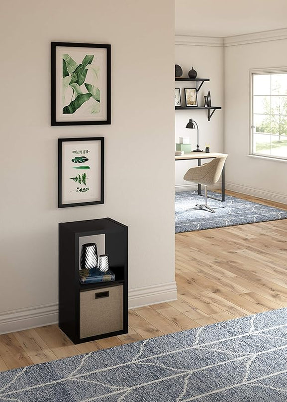 ClosetMaid 4540 Decorative Open Back 2-Cube Storage Organizer, Black - LeafyLoom