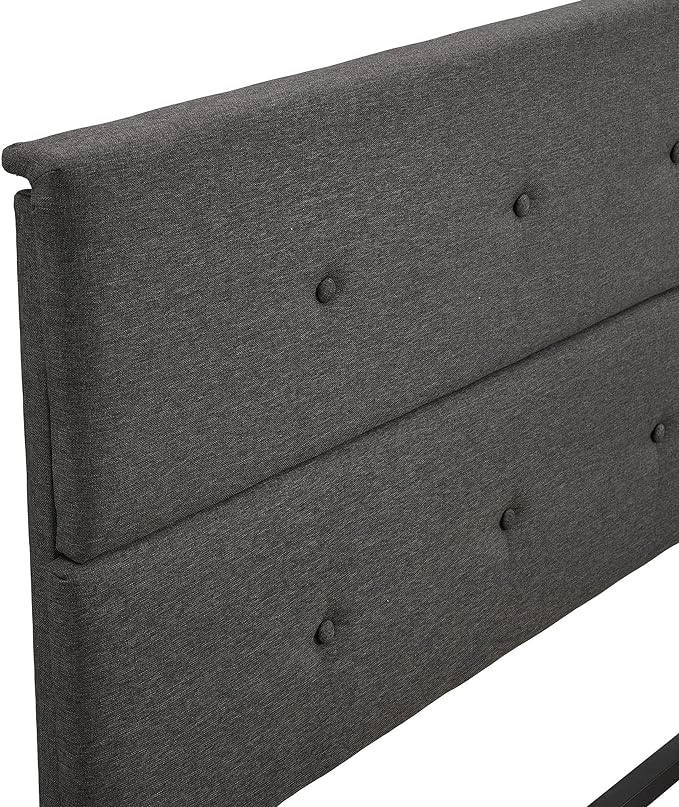 Full Size Upholstered Platform Bed with Underneath Storage, Modern Linen Platform Bedframe with Headboard and Wooden Slat Support,for Kids Adults Living Room Guest Room,Bedroom - LeafyLoom