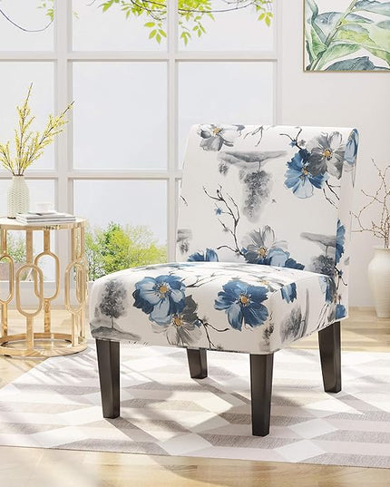 Christopher Knight Home Kendal Traditional Fabric Accent Chair, Print, Matte Black, 22.5D x 29.5W x 32H in - LeafyLoom