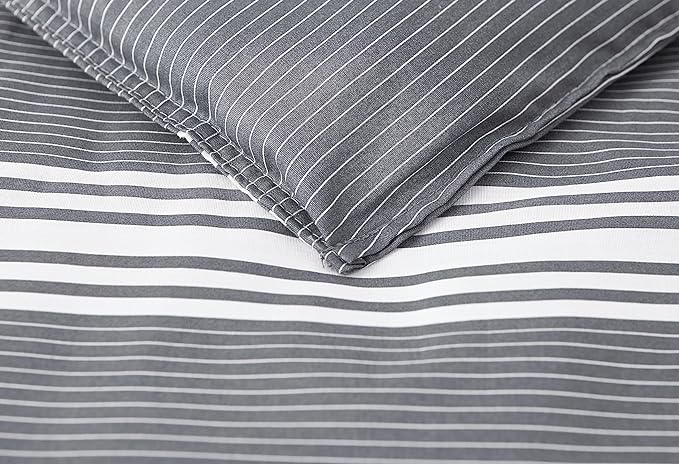 Nautica - Queen Comforter Set, Cotton Reversible Bedding with Matching Shams, Stylish Home Decor (Craver Grey, Queen) - LeafyLoom