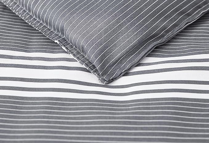 Nautica - King Size Comforter Set, Cotton Reversible Bedding with Matching Shams, Stylish Home Decor (Craver Grey, King) - LeafyLoom