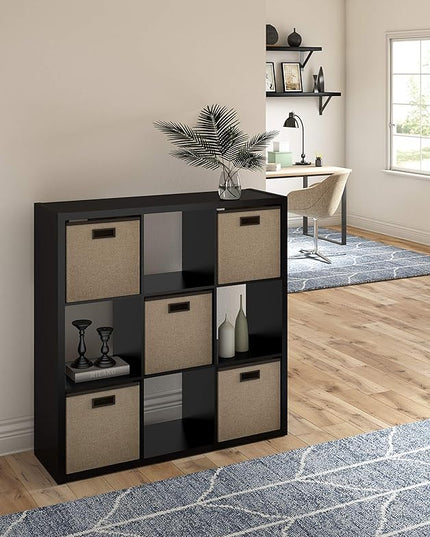 ClosetMaid 4593 Decorative Open Back 9-Cube Storage Organizer, Black - LeafyLoom