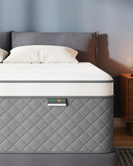 14 Inch Queen Mattress, Cooling-Gel Memory Foam and Pocket Spring Hybrid Mattress, Queen Bed Mattress in a Box, CertiPUR-US Certified, Medium Firm, Queen Size Mattress - LeafyLoom