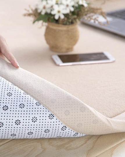 Stylish Coral Velvet Mat, V-mix Handmade weaving Plush Foam Play Crawling mat for Baby, Toddler, and Children Play Mat, Yoga Mat, Exercise Mat-Cushy- Soft & Thick Hypoallergenic, Non-toxic, Reversible - LeafyLoom