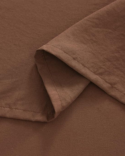 NTBAY Twin Comforter Set with Sheets, 5 Pieces Soft and Breathable Twin Bedding Set, Twin Bed in a Bag, Down Alternative Comforter Set Solid Color All Season, Kids Bedding Set, Brown - LeafyLoom