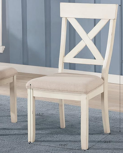 NicBex Haerin-SD-00175-LWJ Dining Chairs, 23.5"x18.3"x38.8", White - LeafyLoom