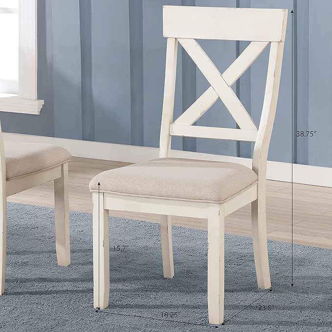 NicBex Haerin-SD-00175-LWJ Dining Chairs, 23.5"x18.3"x38.8", White - LeafyLoom