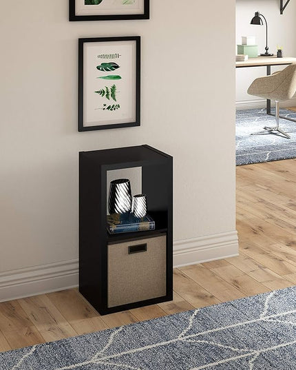 ClosetMaid 4540 Decorative Open Back 2-Cube Storage Organizer, Black - LeafyLoom