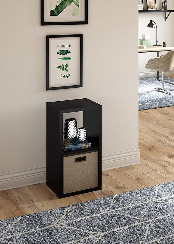 ClosetMaid 4540 Decorative Open Back 2-Cube Storage Organizer, Black - LeafyLoom