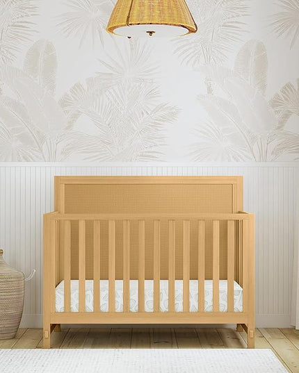 Davinci Margot 4-in-1 Convertible Crib in Honey GREENGUARD Gold Certified - LeafyLoom