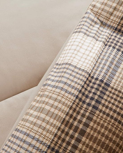 Woolrich Comforter Set, Cabin Lodge, Warm Cover for Colder Season, Modern Cottage-Inspired Down Alternative Ultra Soft Microfiber Bedding, Matching Sham, Plaid Brown King 3 Piece - LeafyLoom