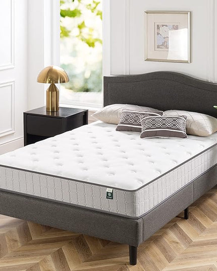ZINUS 10 Inch Comfort Support Cooling Gel Hybrid Mattress, Queen, Tight Top Innerspring Mattress, Motion Isolating Pocket Springs, Mattress in A Box - LeafyLoom