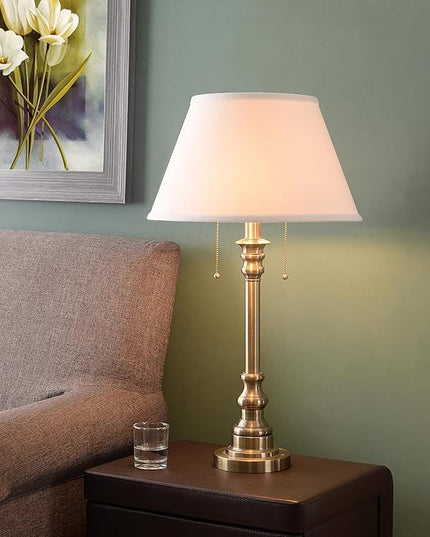 Kenroy Home 30437AB Spyglass Table Lamps, Large, Antique Brass - LeafyLoom
