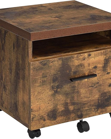 Acme Bob 1-Drawer Wooden File Cabinet in Weathered Oak - LeafyLoom