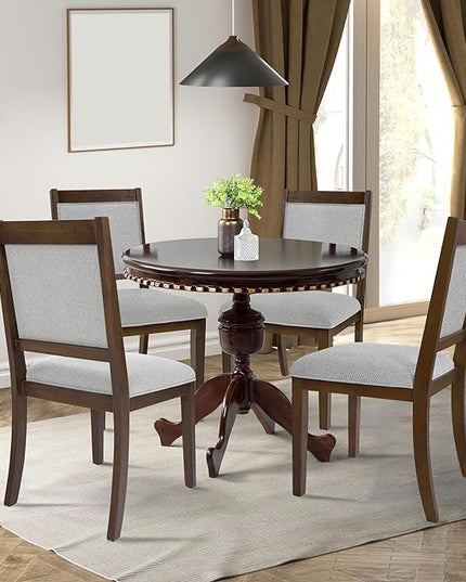 HomePop Classic Parsons Dining Chairs, Gray solid woven (set of 2) - LeafyLoom