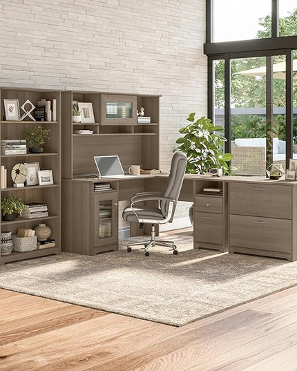 Bush WC31280 Cabot 2-Drawer Lateral File Cabinet, Letter/Legal, Ash Gray, 31-Inch - LeafyLoom