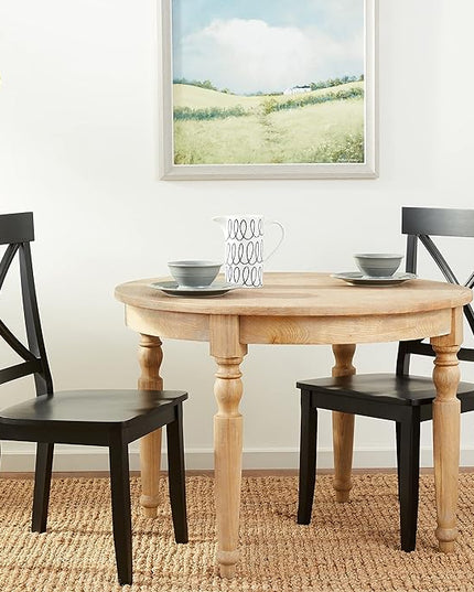 Homestyles Blair Dining Chair Pair, 18-4/5" W, 22-1/4" D, 38-3/8" H, Black - LeafyLoom