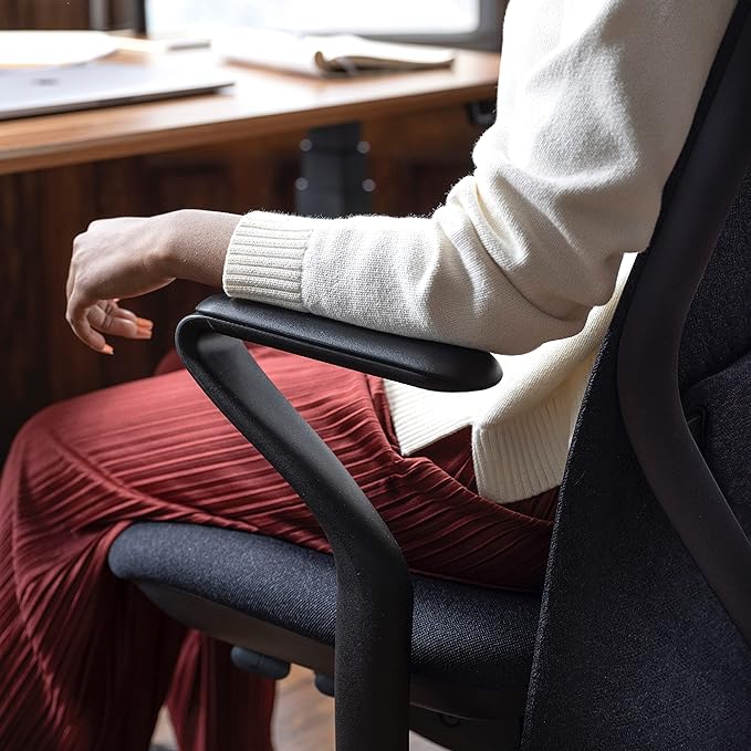 Branch Verve Chair - High Performance Executive Office Chair with Contoured Seat Back and Adjustable Lumbar Rest - High Density Foam Cushion with Aluminum Base - Up to 275 lbs - Galaxy - LeafyLoom