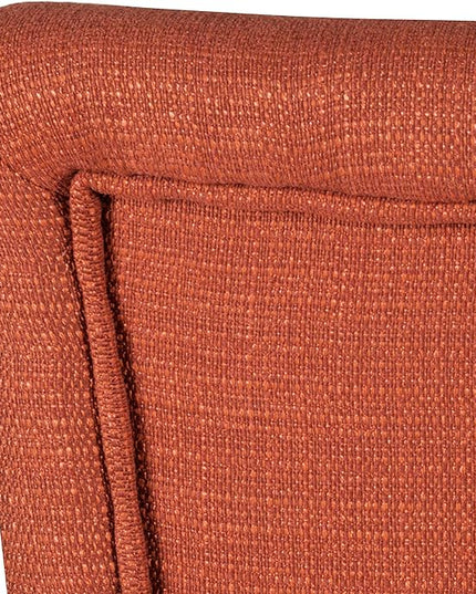 HomePop Parsons Classic Upholstered Accent Dining Chair, Single Pack, Orange - LeafyLoom