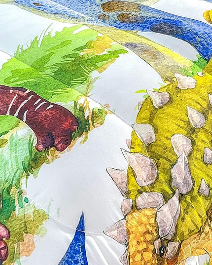 CVHOUSE Dinosaur Bedding Set,Dinosaur Comforter,Dinosaur Comforter Set Twin,Microfiber Quilt Set with 1 Comforter and 2 Pillow Cases - LeafyLoom