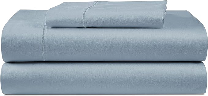LANE LINEN 100% Egyptian Cotton Twin Sheets Set (3 Pc) – 1000 Thread Count – Sateen Weave - Ultra Soft Twin Bed Sheets – Luxury Hotel Bedding – Twin Size Sheets Set with Deep Pockets – French Blue - LeafyLoom