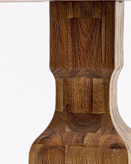 East West Furniture I3AB5-N35 Irving 5 Piece Room Set Includes a Round Dining Table with Pedestal and 4 Doeskin Linen Fabric Upholstered Parson Chairs, 48x48 Inch - LeafyLoom