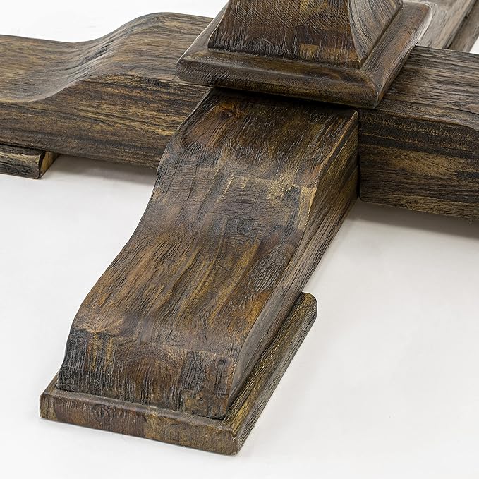 East West Furniture I3AB7-747 Irving 7 Piece Modern Dining Set Consist of a Round Wooden Table with Pedestal and 6 Light Sable Linen Fabric Parson Chairs, 48x48 Inch - LeafyLoom