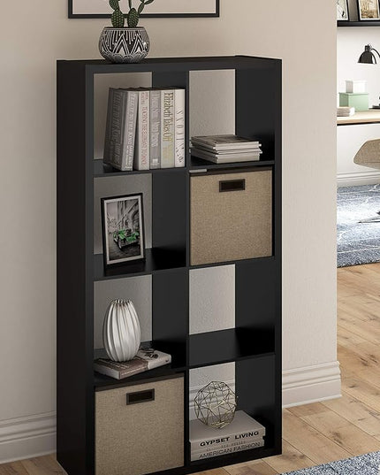ClosetMaid 4587 Decorative Open Back 8-Cube Storage Organizer, Black, 4587 - LeafyLoom