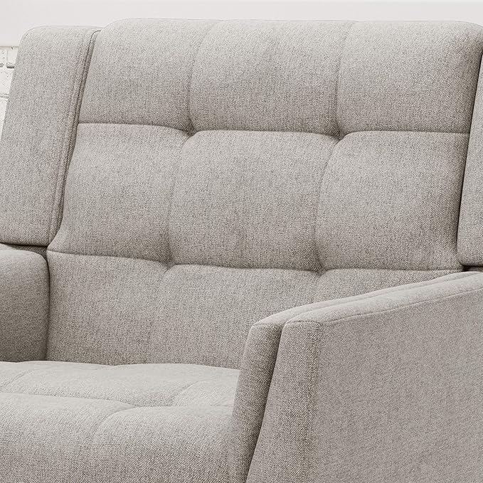 Christopher Knight Home Evelyn Mid Century Modern Fabric Arm Chair, Beige & Walnut - LeafyLoom