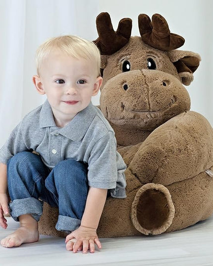 Trend Lab Moose Toddler Chair Plush Character Kids Chair Comfy Furniture Pillow Chair for Boys and Girls, 21 x 19 x 19 inches - LeafyLoom
