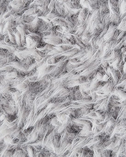 Faux Fur Rolling Task Chair, Gray - LeafyLoom