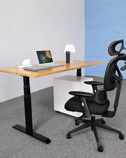 VWINDESK 80 x 30 x 1 Inch 100% Solid Bamboo Desk Table Top Only,for Standing Desk Home Office Desk with 80mm grommets(Right Angle) - LeafyLoom