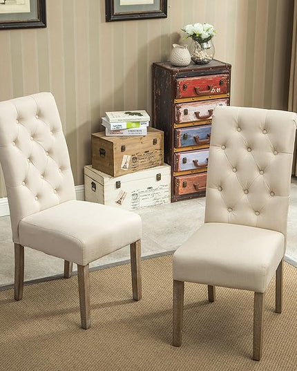 NicBex Haerin-SD-00144-LWJ Dining Chairs, 26"x18"x39.2", Beige - LeafyLoom