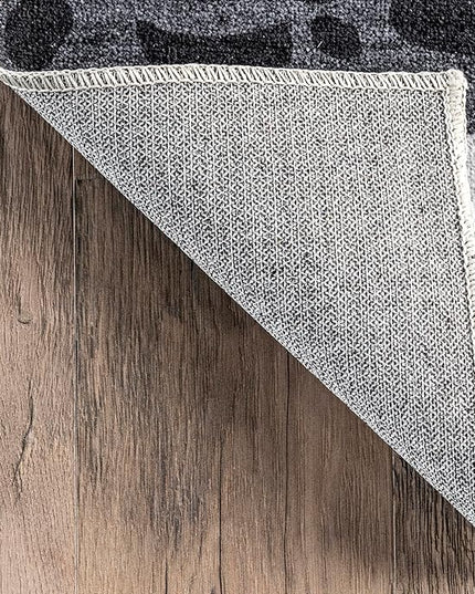 nuLOOM Starfish Machine Washable Ultra Thin Area Rug, 4' x 6', Grey - LeafyLoom