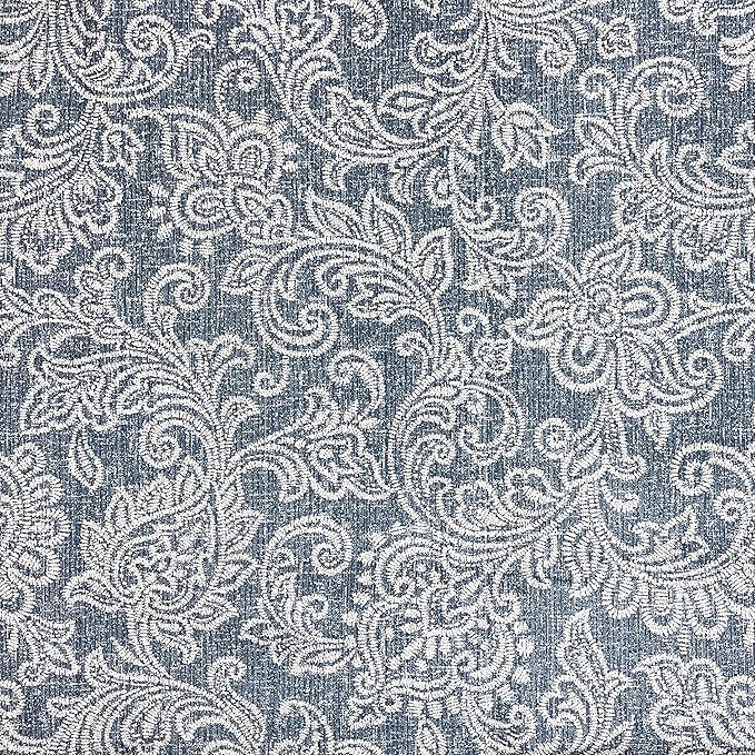 HomePop Classic Parsons Dining Chairs, Pack of 2, Denim Jacobean Print - LeafyLoom