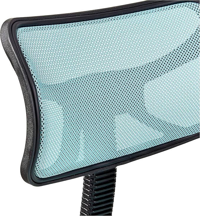 Swivel Mesh Desk Chair, Blue 20.86D x 22W x 33.46H in - LeafyLoom