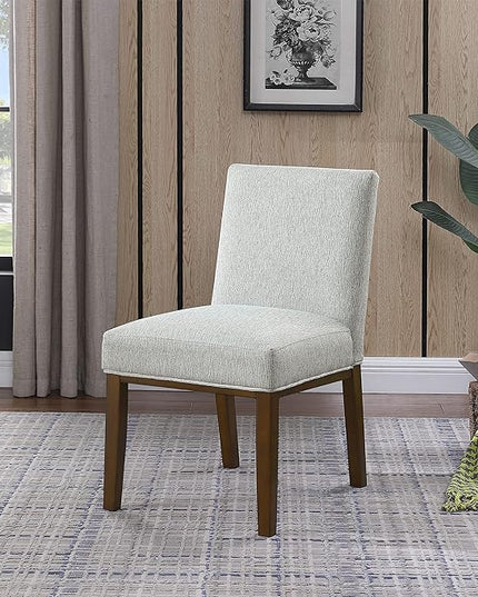 HomePop Kolbe Dining Chair - Sustainable Gray Woven (Single Pack) - LeafyLoom