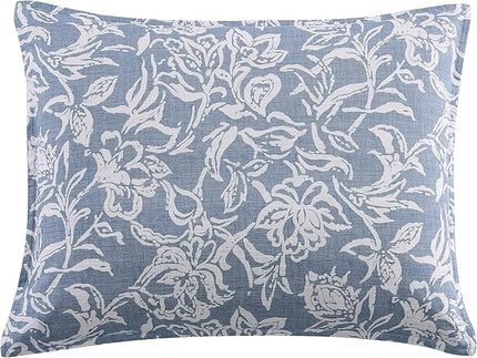 Nautica- Queen Comforter Set, Cotton Reversible Bedding Set, All Season Designer Home Décor (Tortola Blue, Queen) - LeafyLoom