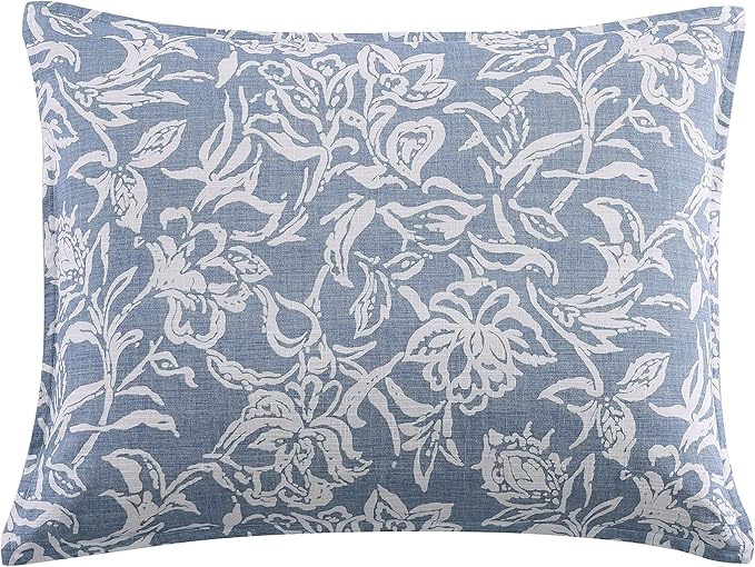 Nautica- Queen Comforter Set, Cotton Reversible Bedding Set, All Season Designer Home Décor (Tortola Blue, Queen) - LeafyLoom