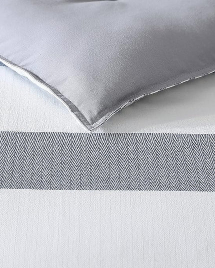 Nautica - King Size Comforter Set, Cotton Reversible Bedding with Matching Shams, Mediterranean Inspired Home Decor for All Seasons (Fairwater Blue, King) - LeafyLoom