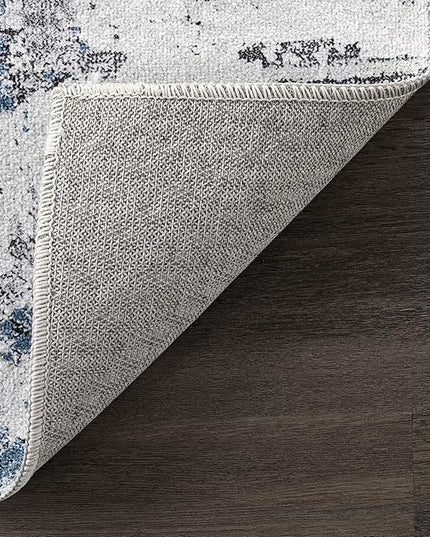 nuLOOM Dali Abstract Machine Washable Area Rug, 4x6, Grey - LeafyLoom