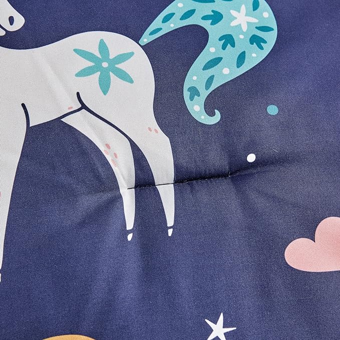 for Kids Unicorn Magic 4-Piece Comforter Set - Beautiful Motif Design Bedding Set with Embrodery Print - LeafyLoom