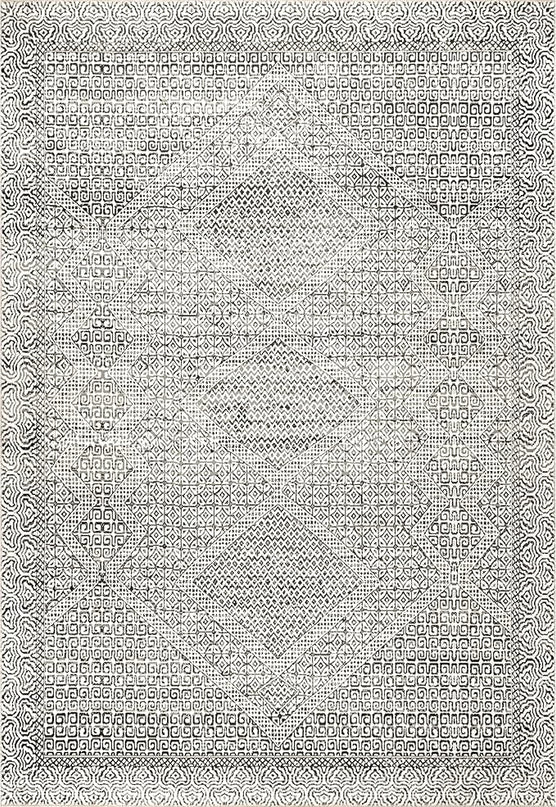 nuLOOM Abstract Tribal Machine Washable Ultra Thin Area Rug, 9' x 12', Grey - LeafyLoom