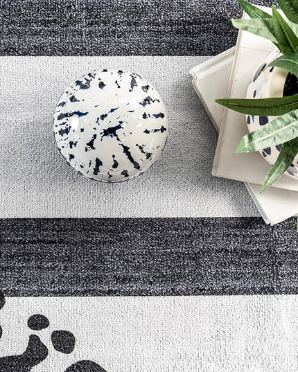nuLOOM Starfish Machine Washable Ultra Thin Area Rug, 4' x 6', Grey - LeafyLoom