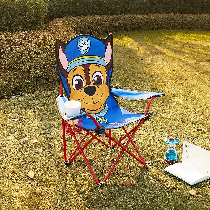 Idea Nuova Kids Indoor-Outdoor Folding Camp Chair, Paw Patrol - LeafyLoom