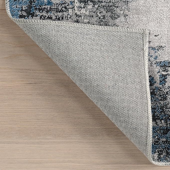 NuLoom Dali Abstract Machine Washable Area Rug, 9x12, Grey - LeafyLoom
