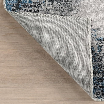 NuLoom Dali Abstract Machine Washable Area Rug, 9x12, Grey - LeafyLoom