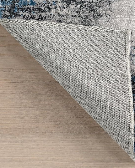 NuLoom Dali Abstract Machine Washable Area Rug, 6' Square, Grey - LeafyLoom