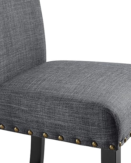 New Classic Furniture Crispin Dining Chair, 2-Pack, Granite - LeafyLoom